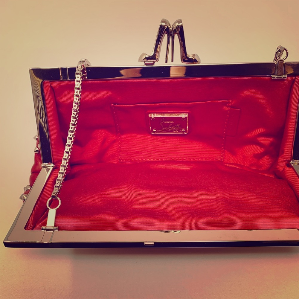 RED MISS LOUBI LOU Spiked Bag! Christian Louboutin